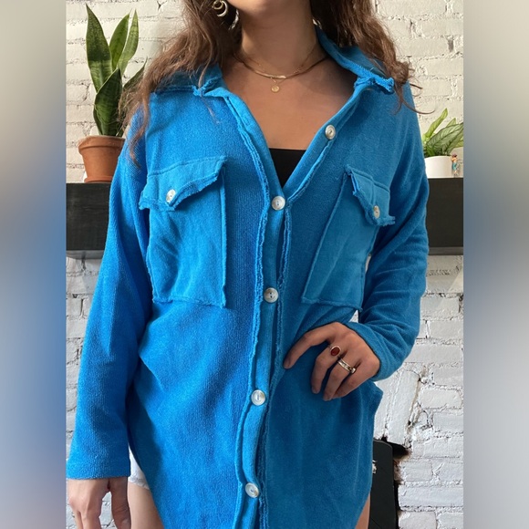 Bucket List Royal Blue Shacket - Picture 3 of 4